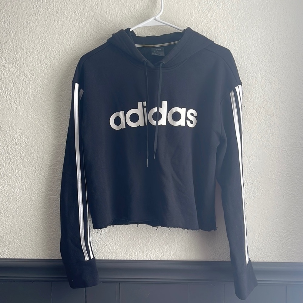 Adidas Cut Off Cropped Hoodie